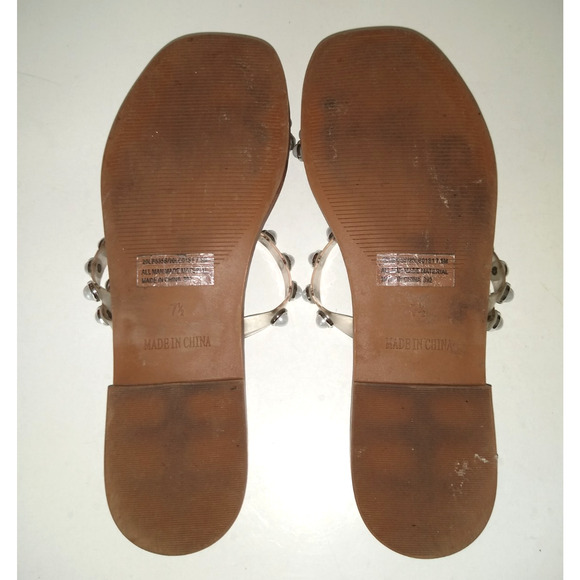 Steve Madden Women's Skyler Flat Sandal Clear Pearl 7.5 - Picture 7 of 8